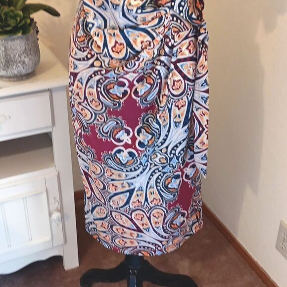 Shelby and Palmer Paisley Textured Soft Knit Dress. Boho. Arty. - Picture 3 of 12